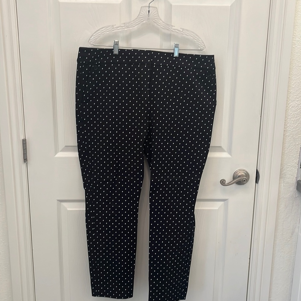 Black and white polka dot pants